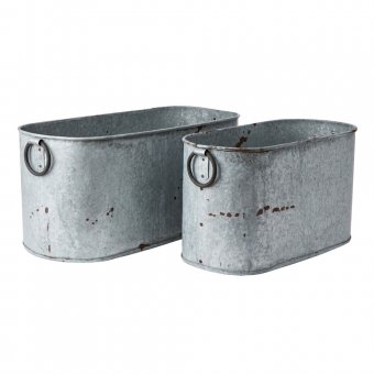 Affari Treasure kruka/balja Zinkfärgade 2-pack