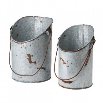 Affari Treasure kruka/spann Zinkfärgade 2-pack