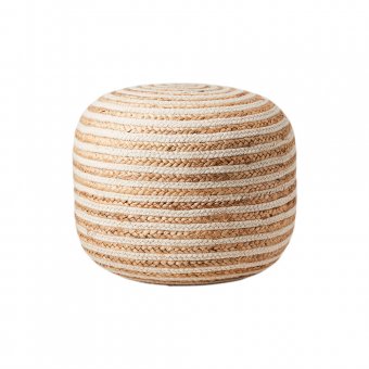Affari Juni Sittpuff Ø40xH35cm Handvävd Jute Natur/Elfenben