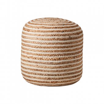 Affari Juni High Sittpuff Ø40xH46cm Handvävd Jute Natur/Elfenben
