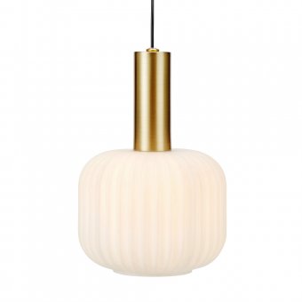 Markslöjd Sober Pendel/Taklampa Small 15cm Borstad Mässing/Vit