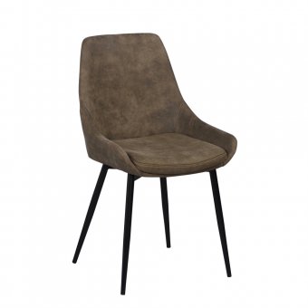 Rowico Sierra Matstol mullvad/svarta metall ben