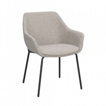 Rowico Haley Karmstol ljusgrå/svarta