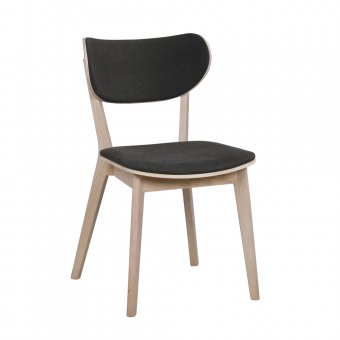 Rowico Cato Matstol vitpigmenterad ek/mörkgrå