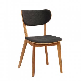 Rowico Cato Matstol lackad ek/mörkgrå