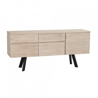 Rowico Fred Sideboard 170cm vitpigmenterad/svart