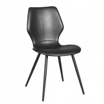 Rowico Highrock Matstol svart konstläder/svarta ben