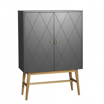 Rowico Rosswood skåp H135 grå/ek