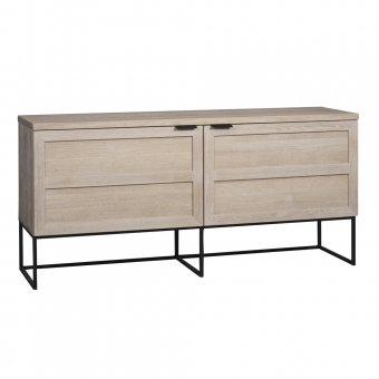 Rowico Everett Sideboard 160cm vitpigmenterad ek/svart