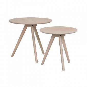 Rowico Yumi Satsbord/Soffbord Vitpigmenterad ek