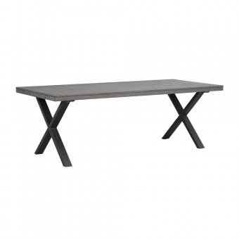 Rowico Brooklyn Matbord 220x95cm mörkbrun ek/svart X-ben