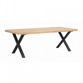 Rowico Brooklyn Matbord 220x95cm ek/svart X-ben