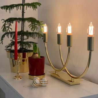 Globen Lighting Bordslampa/Ljusstake Grace 4L Mässing