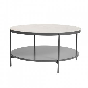 SMD Design Lene Soffbord Ø90cm Grå/Askfanér