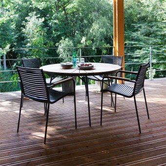 Cinas Hard & Ellen Trädgårdsgrupp, Bord Ø110 MOOD Stolar