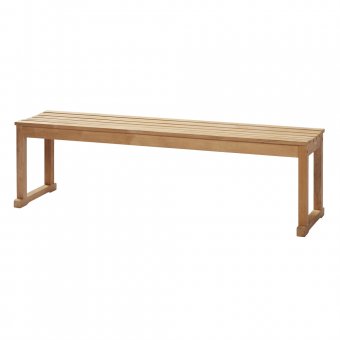 Snygg teakbänk från danska Cinas. Bästa kvalitet. Bra pris hos Balkongshoppen