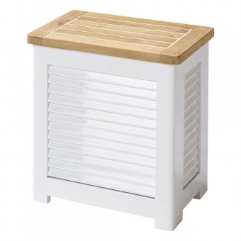 Cinas Classic Tvättkorg Small Teak/Vit Mahogny 45cm