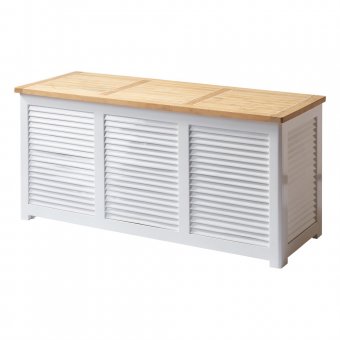 Cinas Dynlåda 130cm Vit/Teak