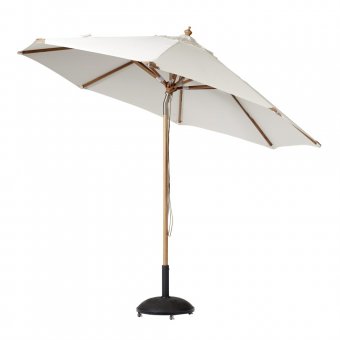 Cinas Pomino Teaklook Parasoll 3,3m offwhite m. Tilt