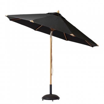 Cinas Pomino Teaklook Parasoll 3,3m svart m. Tilt