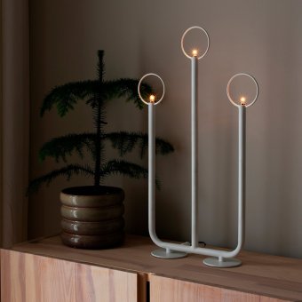 Globen Lighting Adventsljusstake Natale 3L Vit