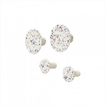 Blomus PONTO Set med 4 väggkrokar Terrazzo grey