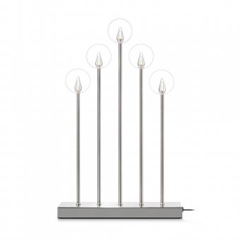 Markslöjd GABRIEL Ljusstake 5L Stål / Klar