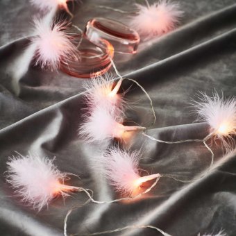 Markslöjd DUN Ljusslinga batteridriven 15L Rosa