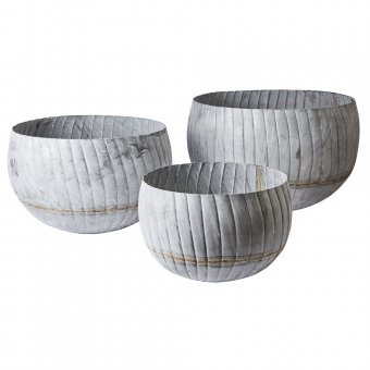 Affari Fenix kruka Galvaniserad plåt 3-pack