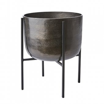 Affari Carter kruka/planteringskärl på stativ Ø29cm Mörkbrun