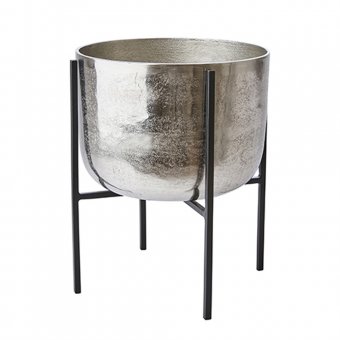 Affari Carter kruka/planteringskärl på stativ Ø29cm Nickelfärgad