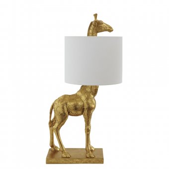 Bloomingville Silas Bordslampa Giraff 70cm Polyresin Guld/Vit