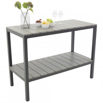 Parma Avlastningsbord 125cm Svart Alu/Grå Aintwood