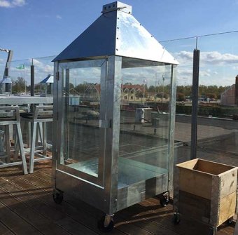 Mammut lanterna, galvaniserad