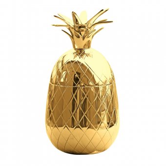 Mr Fredrik Ananas Skål med Lock Polerad mässing, 21 cm