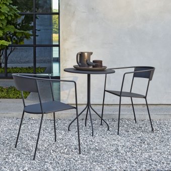 Skargaarden Arholma Caféset Bord 2 stolar Mörkgrå