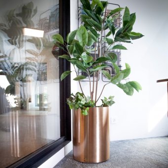 Artic Line Planteringslåda/kruka smooth Medium Ø37cm Rostfritt stål Kopparfärg