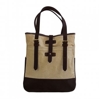 Oscar Borgström Tabarly Tote Bag rå vaxad canvas