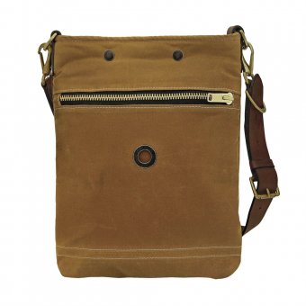 Oscar Borgström Flat Bag Axelremsväska 30x37x4cm oljevaxad vintage canvas yellow