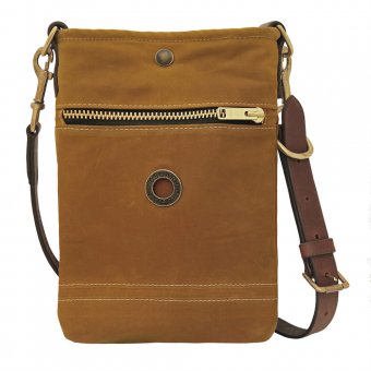 Oscar Borgström Flat Bag Axelremsväska 23x28x4cm oljevaxad vintage canvas yellow