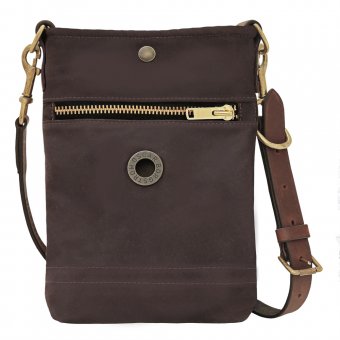 Oscar Borgström Flat Bag Axelremsväska 23x28x4cm oljevaxad vintage canvas brown