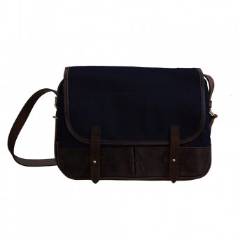 Oscar Borgström Hemingway MK II Messenger Bag vaxad canvas Blue
