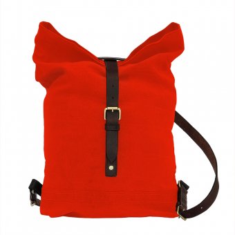 Oscar Borgström Knapsack Ryggsäck canvas 42x35x11cm Orange