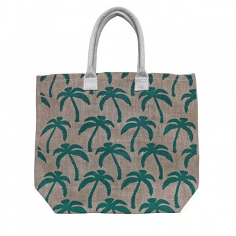 Oscar Borgström Väska i rå Jute Gröna Palmer