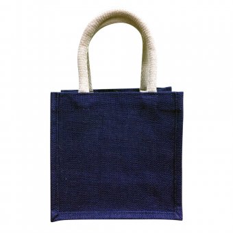 Oscar Borgström Mindre Bag Väska i Jute 20x20x12cm Blå 2-pack