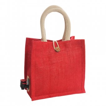 Oscar Borgström BAGFORBOX Vin bag Jute Röd
