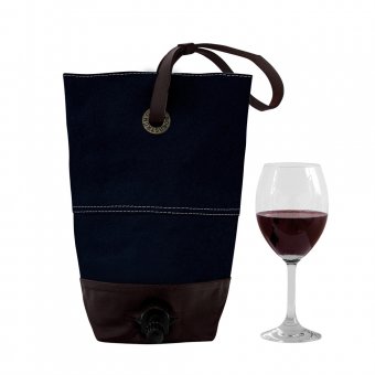 Oscar Borgström BAGFORBOX Vin bag vaxad canvas/läder Blå