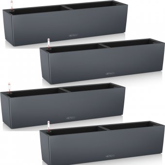 4-pack Lechuza Balconera Color 80 Balkonglåda Skiffergrå