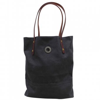 Oscar Borgström Hipster Bag Tote väska 40x32x7cm vaxad canvas Black