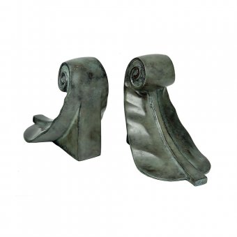 Gusums Messing Bokstöd i form av blad, par